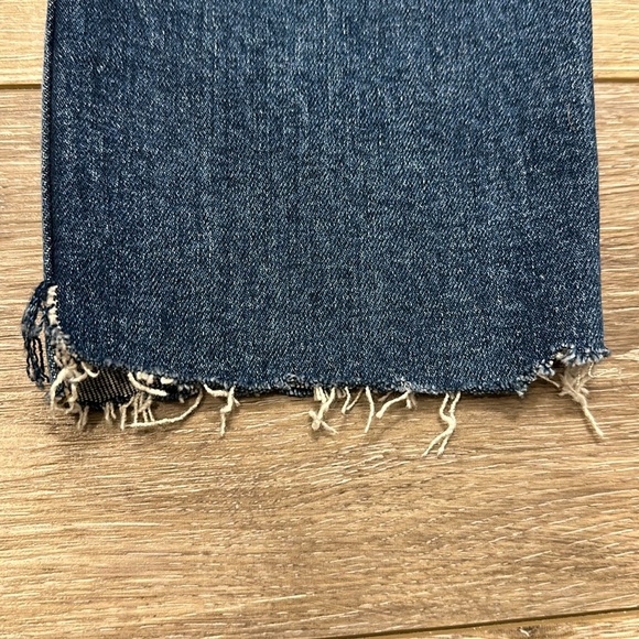 RE/DONE 90S HIGH RISE ANKLE CROP JEANS BLUE SIZE 27 DISTRESSED ANKLE - Picture 11 of 14